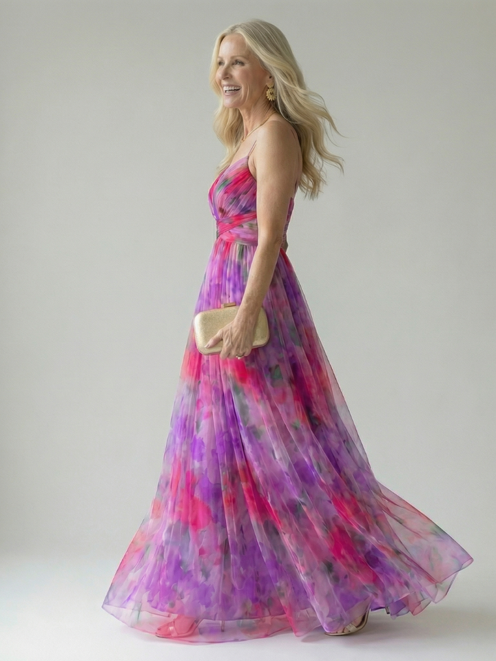 VIRELLE | Robe Maxi à Enveloppe Douce Isel