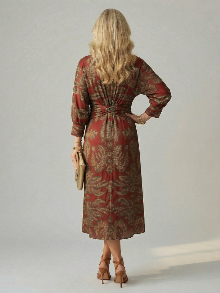 VIRELLE | Robe Midi Wrap Naturelle Lune