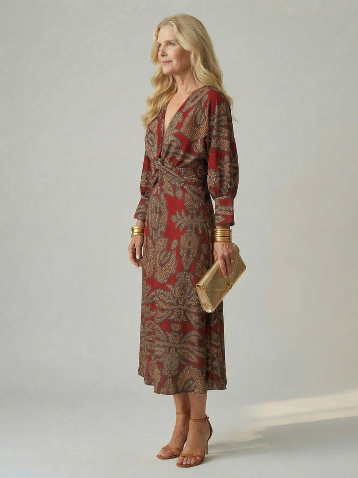 VIRELLE | Robe Midi Wrap Naturelle Lune