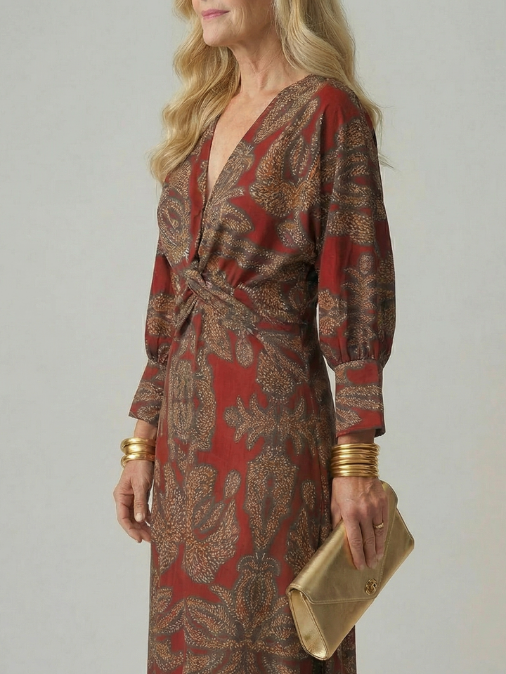 VIRELLE | Robe Midi Wrap Naturelle Lune