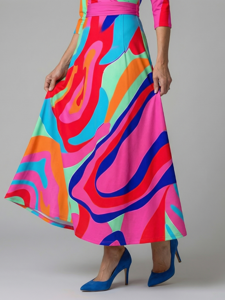 VIRELLE | Robe Midi Croisée à Col Celine