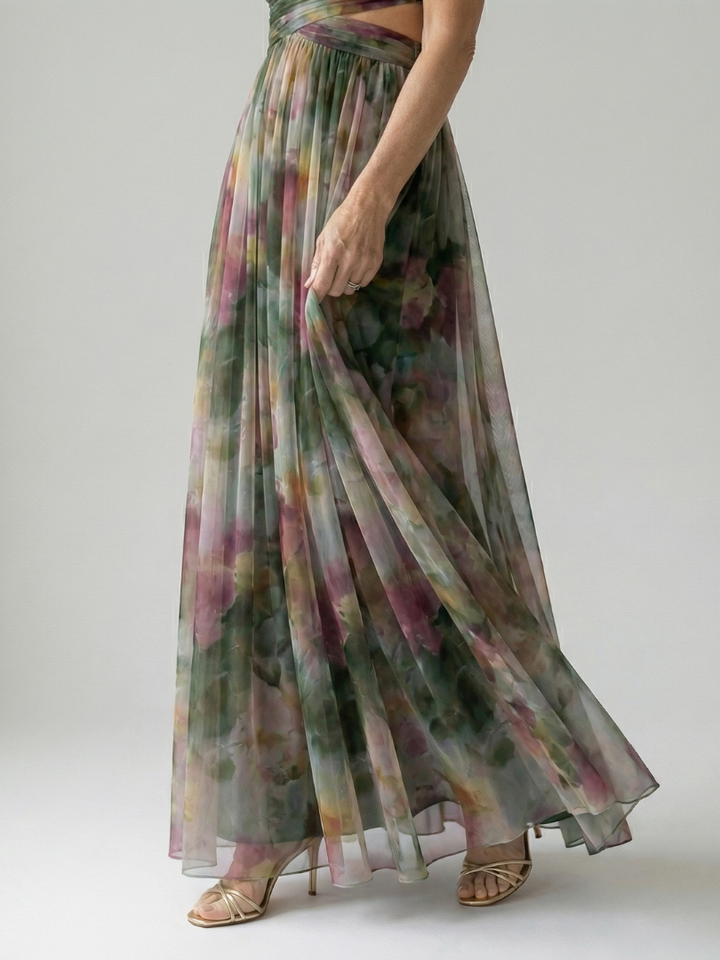 VIRELLE | Robe Maxi à Enveloppe Douce Isel