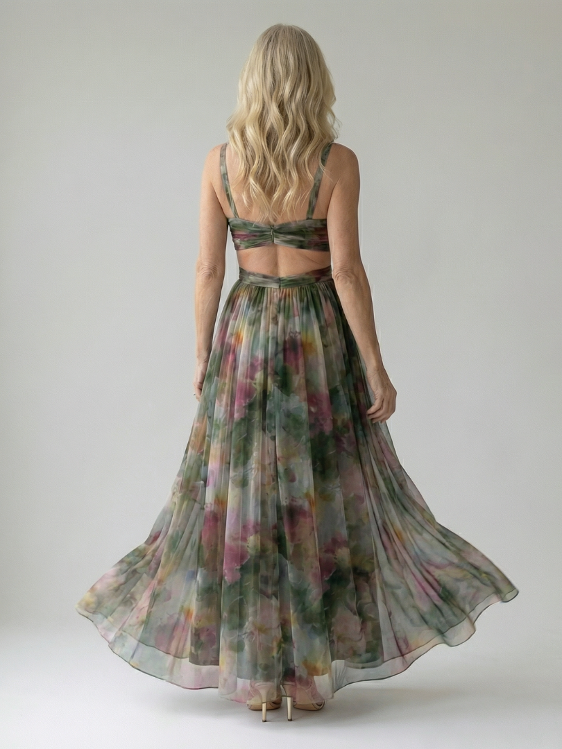 VIRELLE | Robe Maxi à Enveloppe Douce Isel