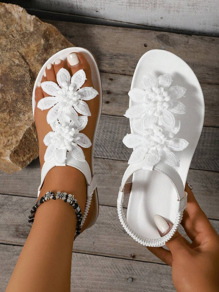 Floréa | Sandales Orthopédiques Fleurs Appliquées