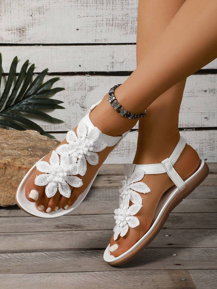 Floréa | Sandales Orthopédiques Fleurs Appliquées