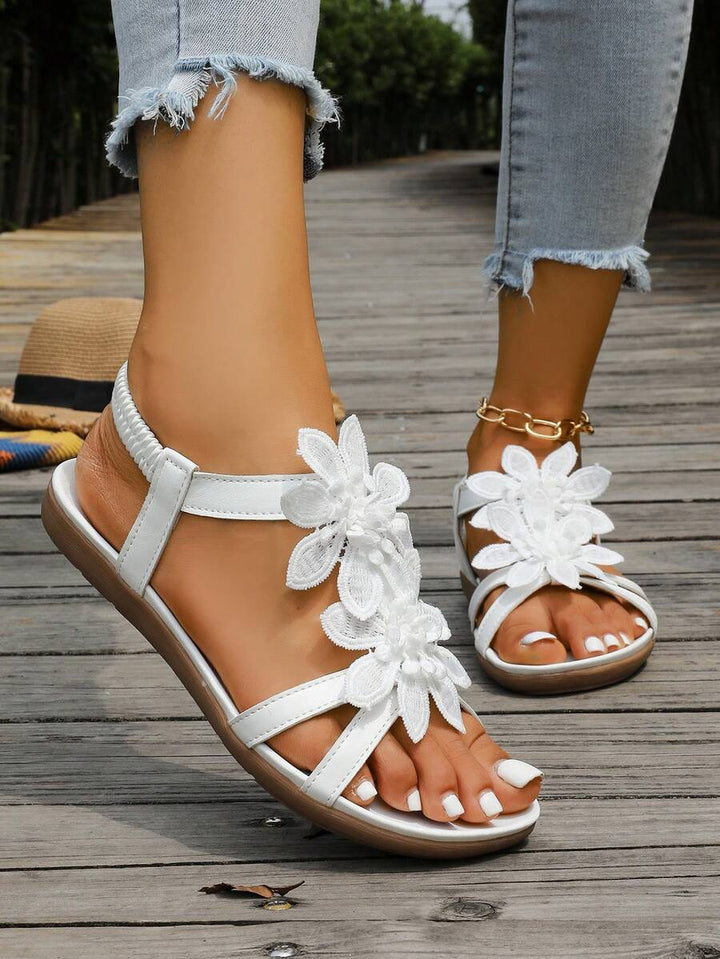 Floréa | Sandales Orthopédiques Fleurs Appliquées