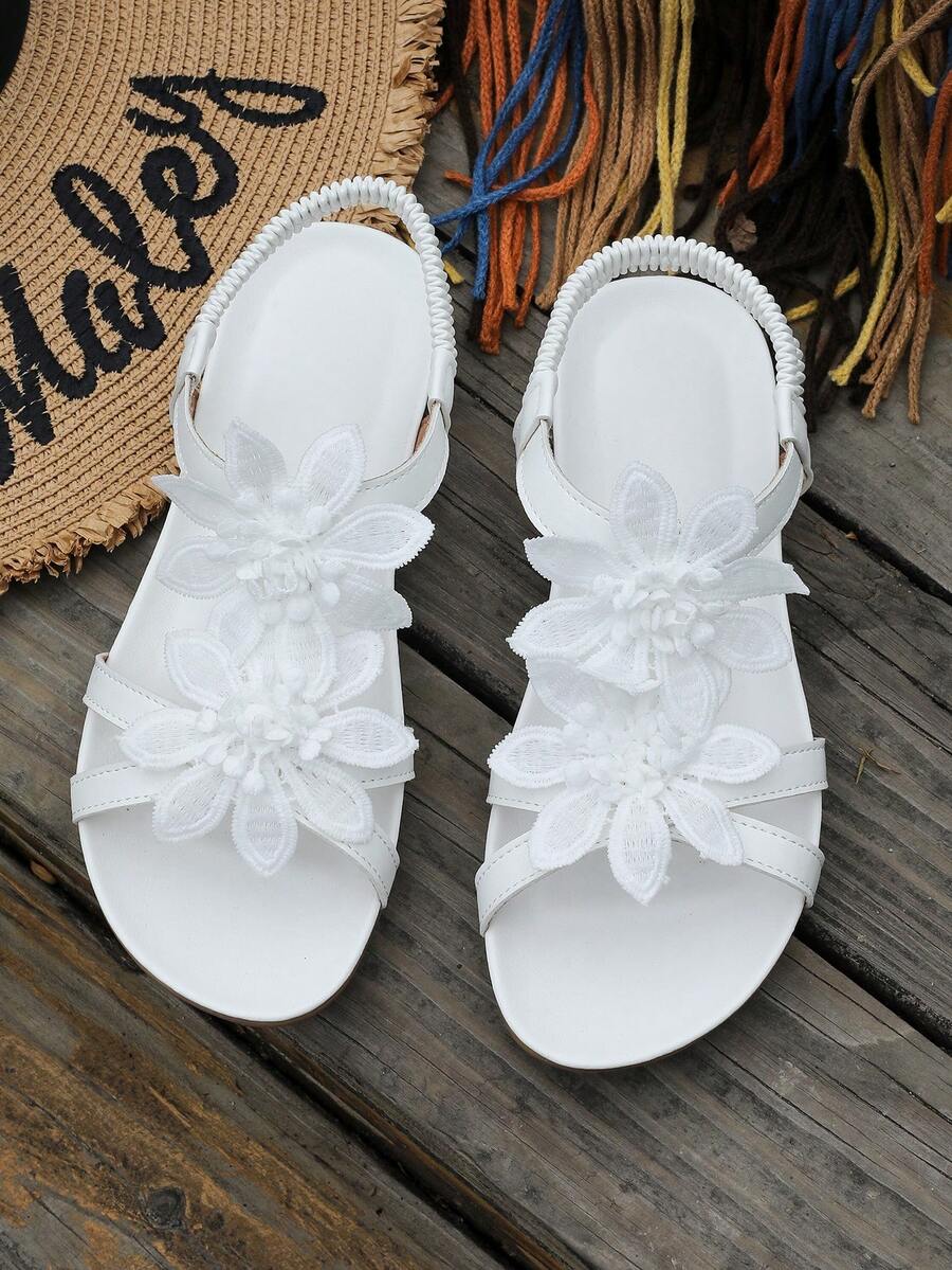 Floréa | Sandales Orthopédiques Fleurs Appliquées