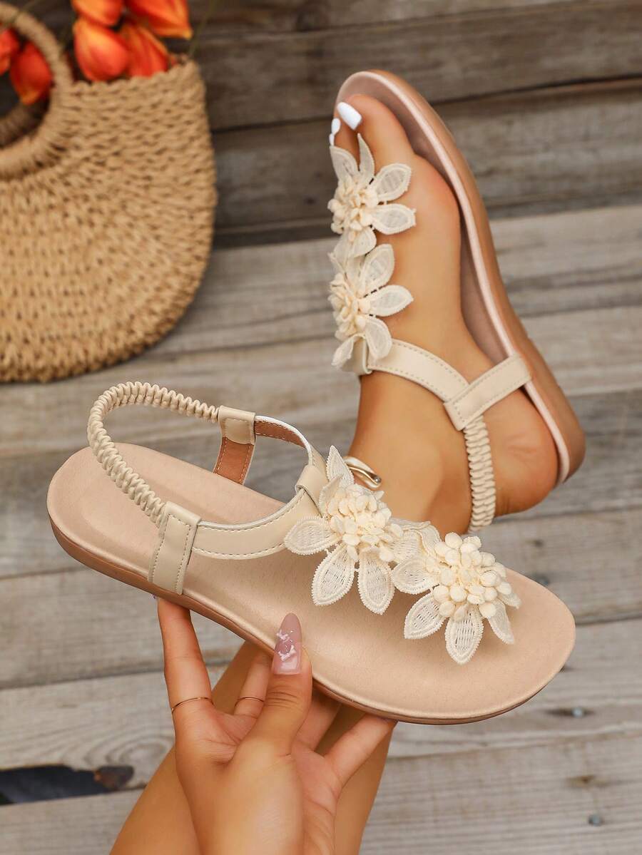 Floréa | Sandales Orthopédiques Fleurs Appliquées