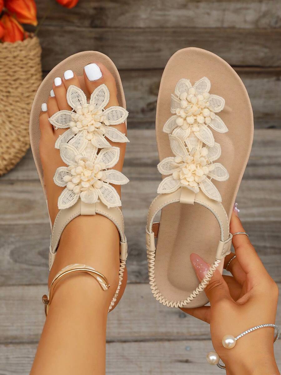 Floréa | Sandales Orthopédiques Fleurs Appliquées