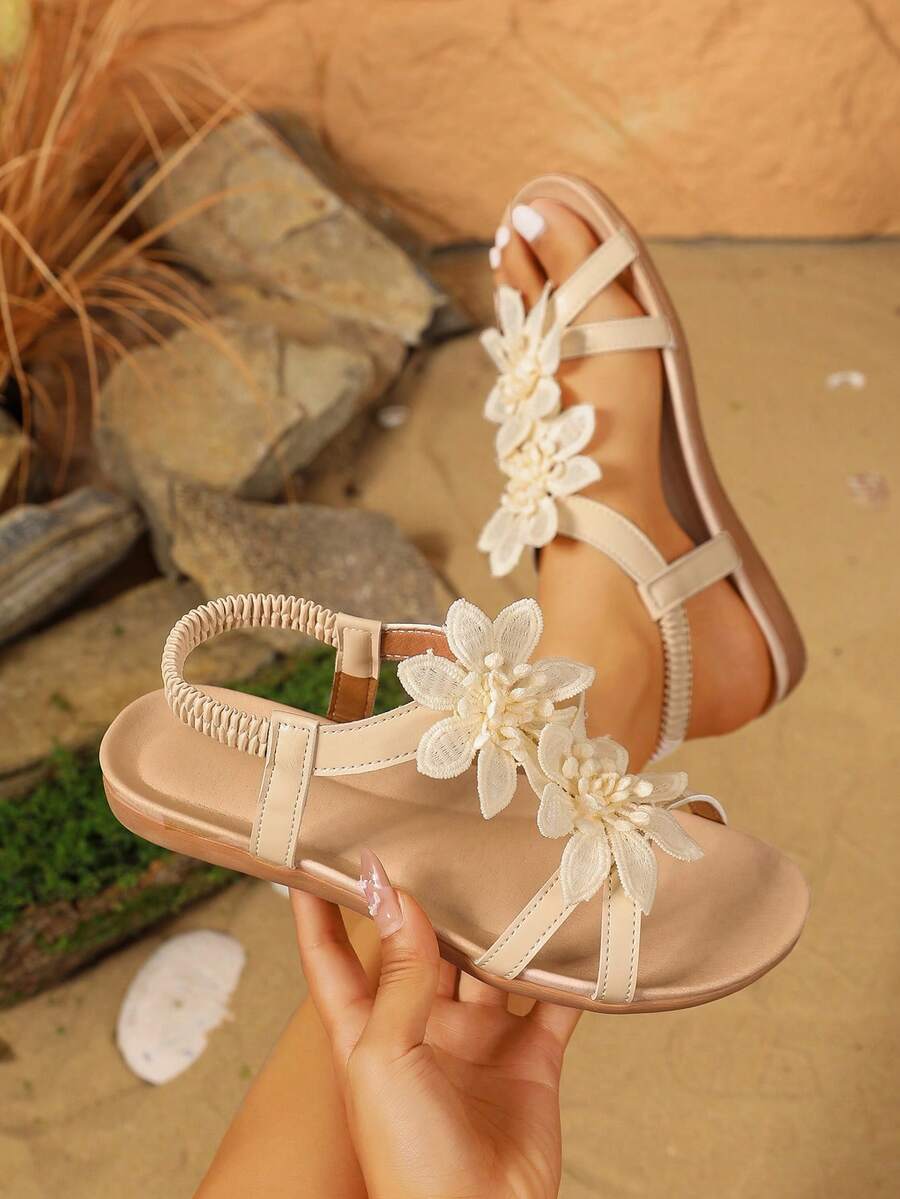 Floréa | Sandales Orthopédiques Fleurs Appliquées