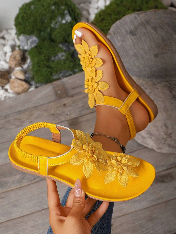Floréa | Sandales Orthopédiques Fleurs Appliquées