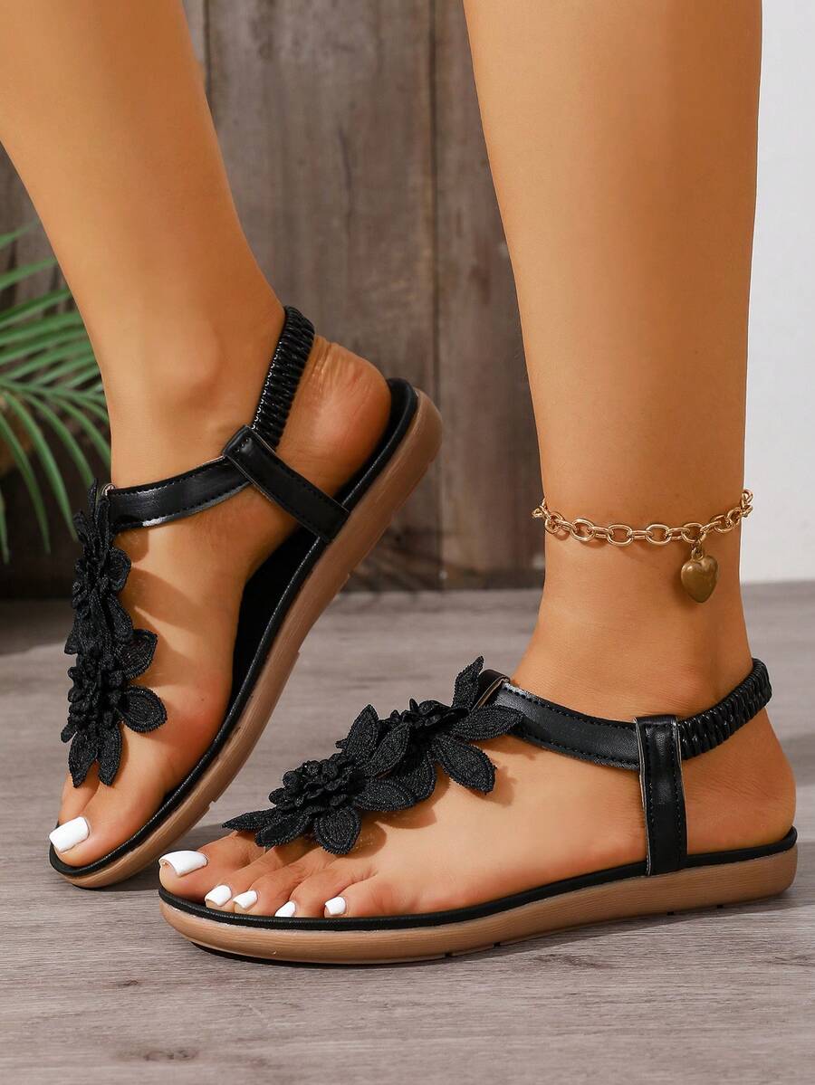 Floréa | Sandales Orthopédiques Fleurs Appliquées