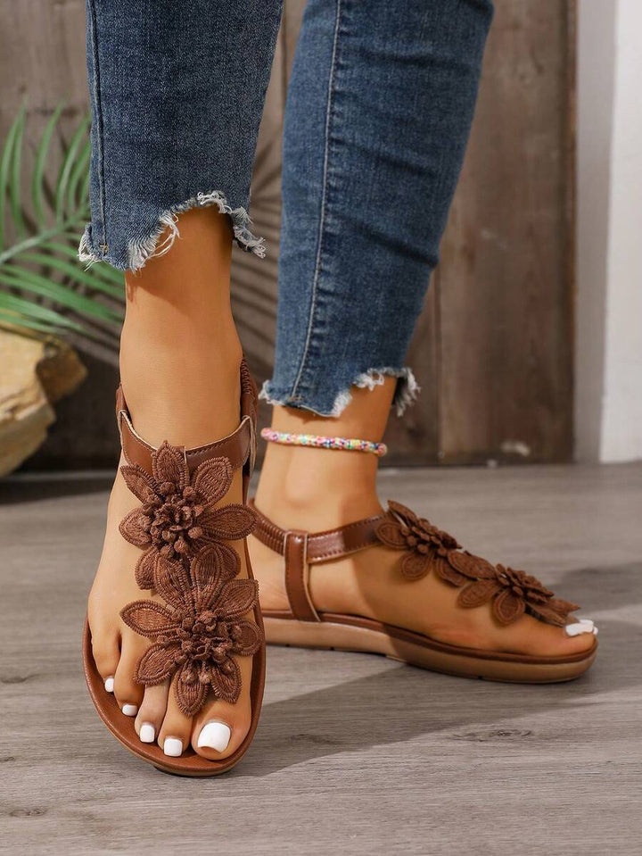 Floréa | Sandales Orthopédiques Fleurs Appliquées