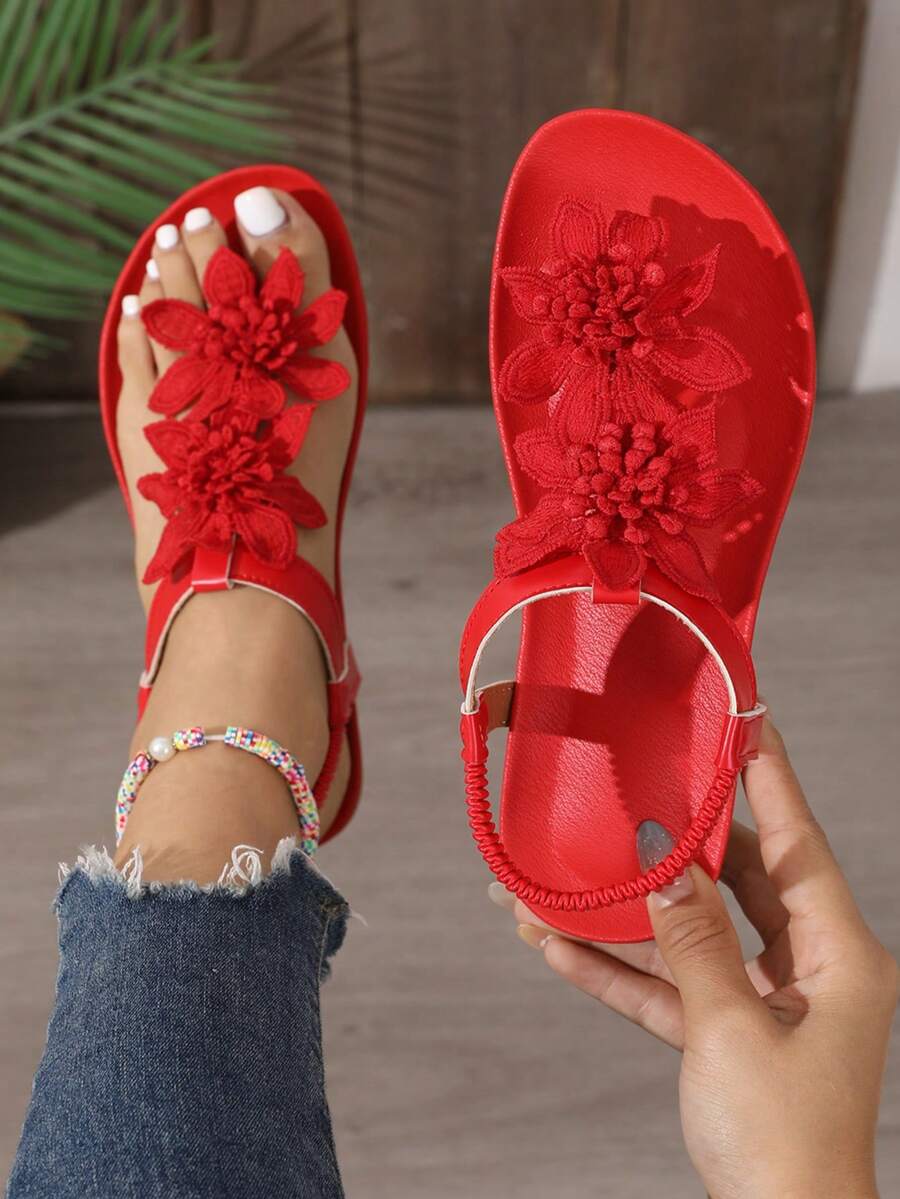 Floréa | Sandales Orthopédiques Fleurs Appliquées