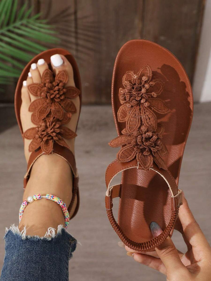 Floréa | Sandales Orthopédiques Fleurs Appliquées