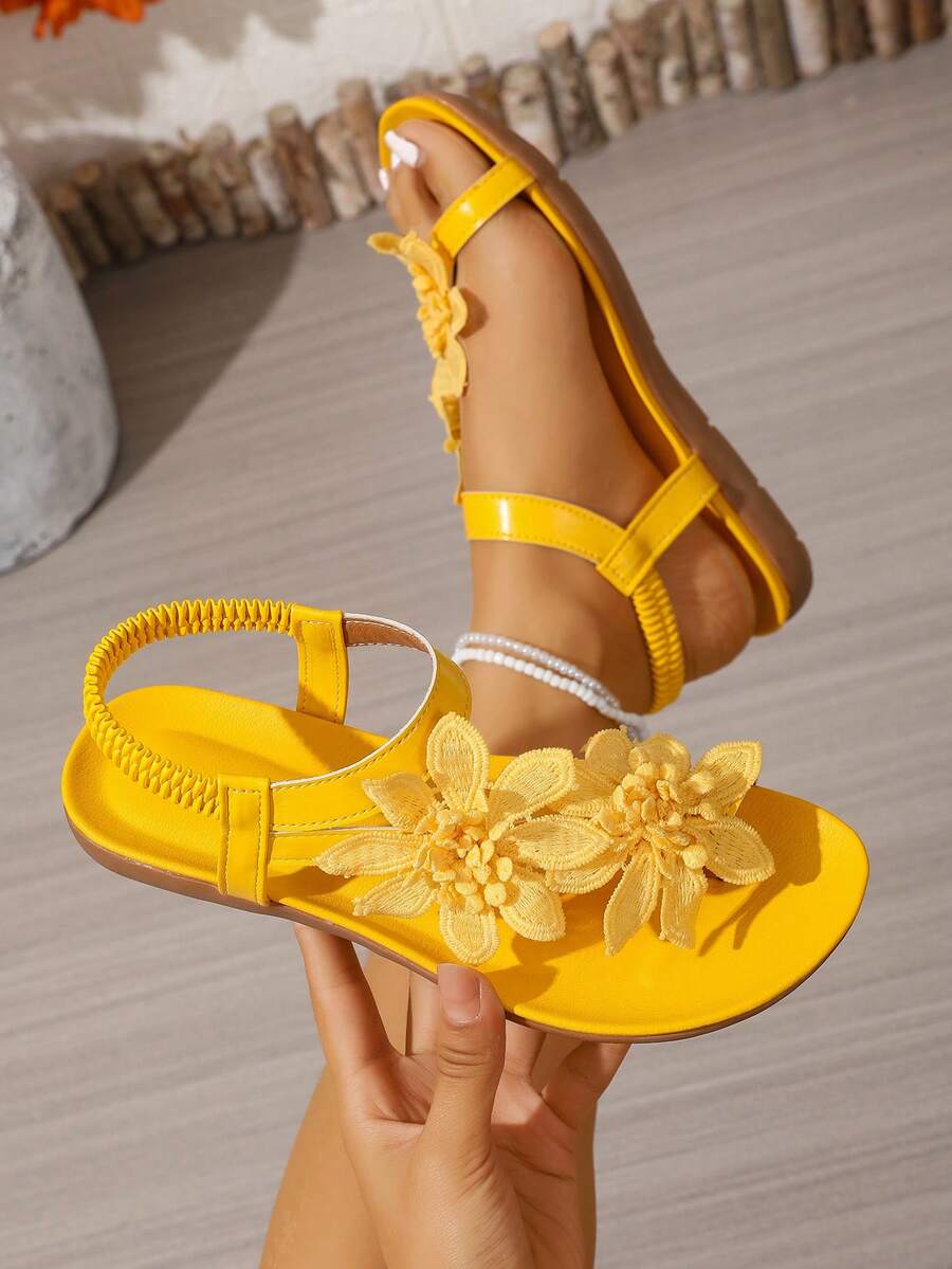 Floréa | Sandales Orthopédiques Fleurs Appliquées