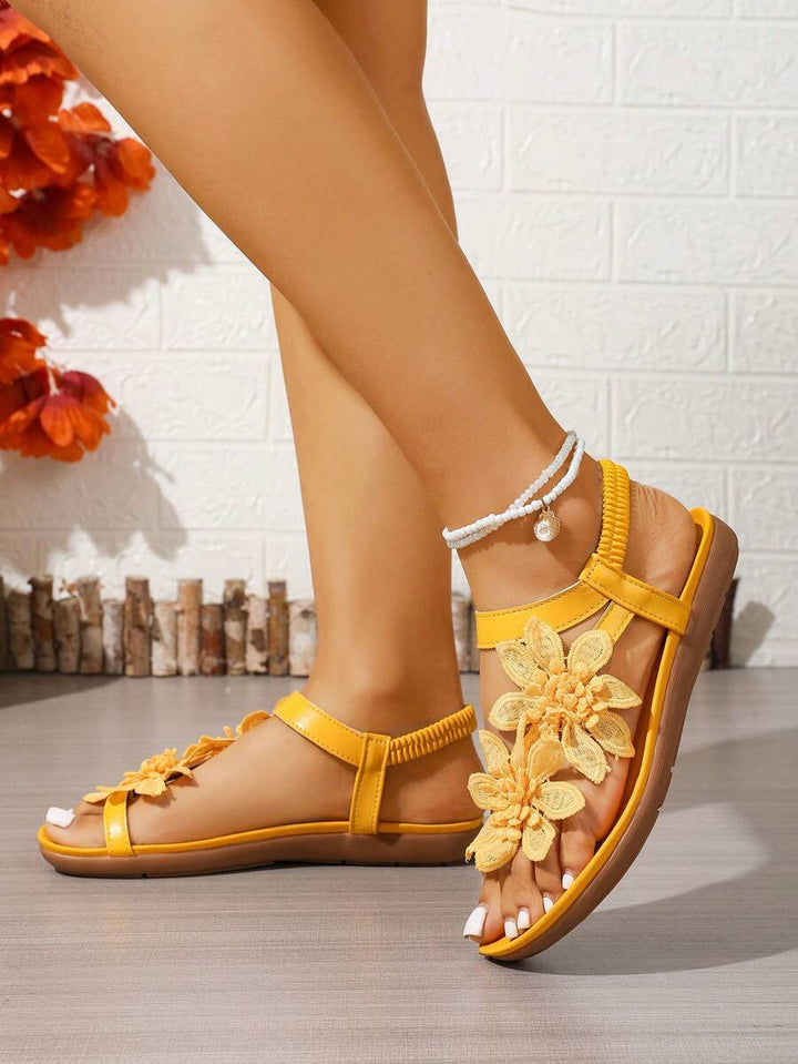 Floréa | Sandales Orthopédiques Fleurs Appliquées