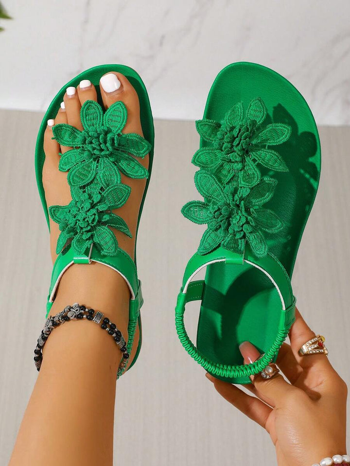 Floréa | Sandales Orthopédiques Fleurs Appliquées