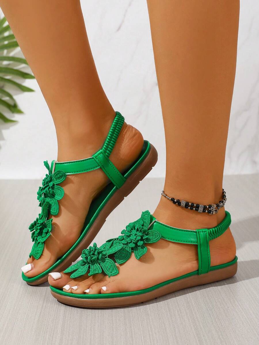 Floréa | Sandales Orthopédiques Fleurs Appliquées