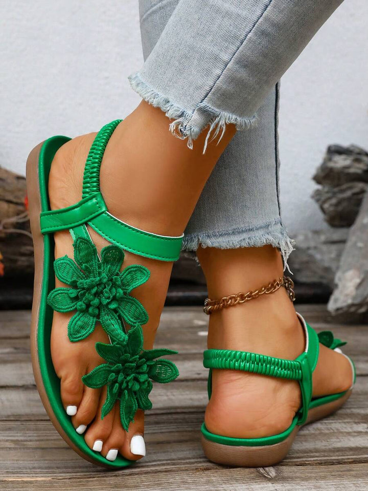 Floréa | Sandales Orthopédiques Fleurs Appliquées