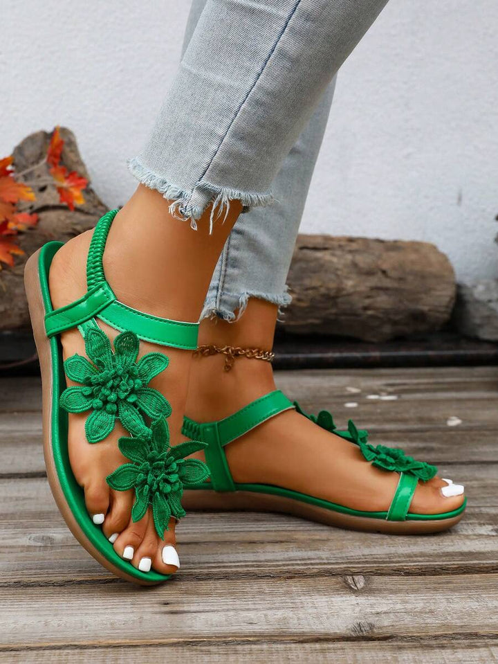 Floréa | Sandales Orthopédiques Fleurs Appliquées