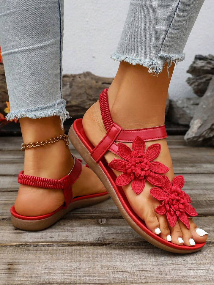Floréa | Sandales Orthopédiques Fleurs Appliquées
