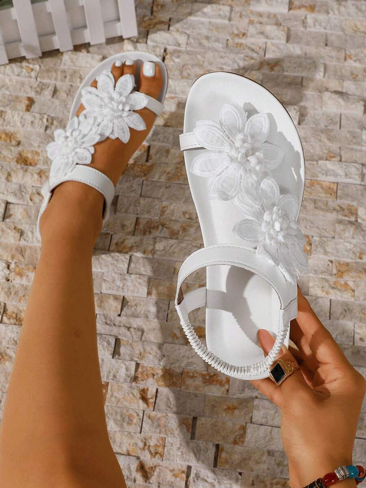 Floréa | Sandales Orthopédiques Fleurs Appliquées