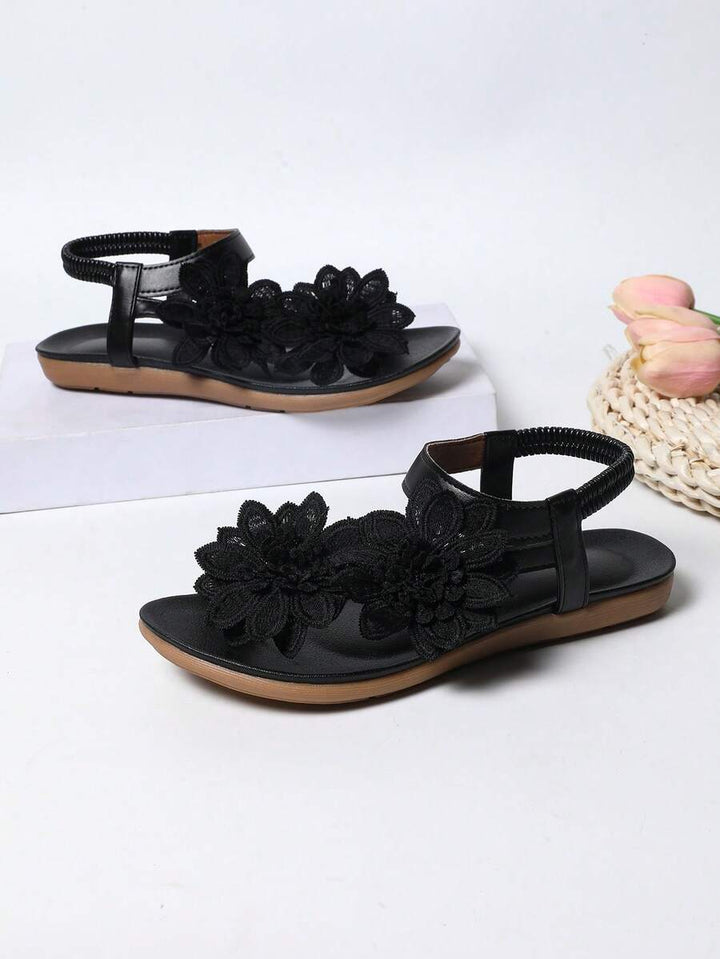 Floréa | Sandales Orthopédiques Fleurs Appliquées