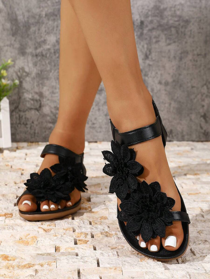 Floréa | Sandales Orthopédiques Fleurs Appliquées