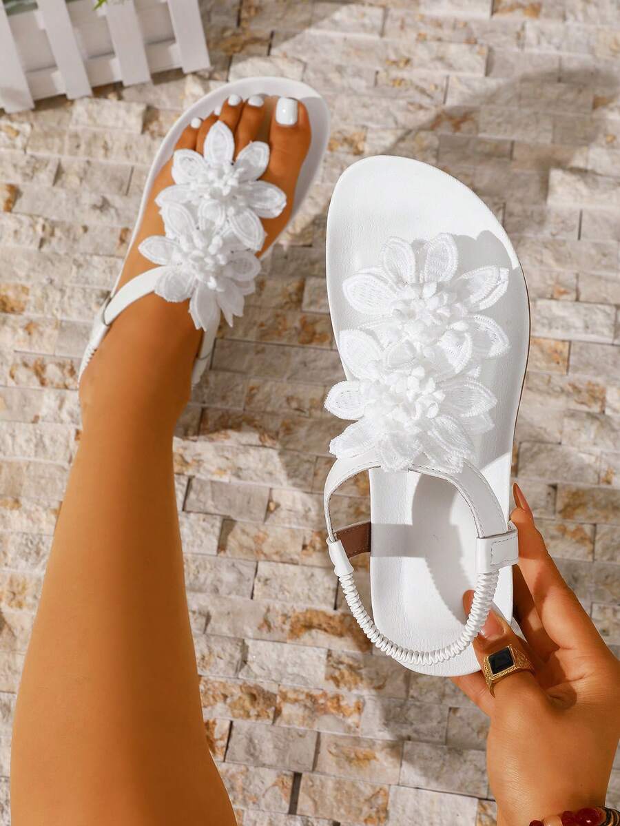 Floréa | Sandales Orthopédiques Fleurs Appliquées