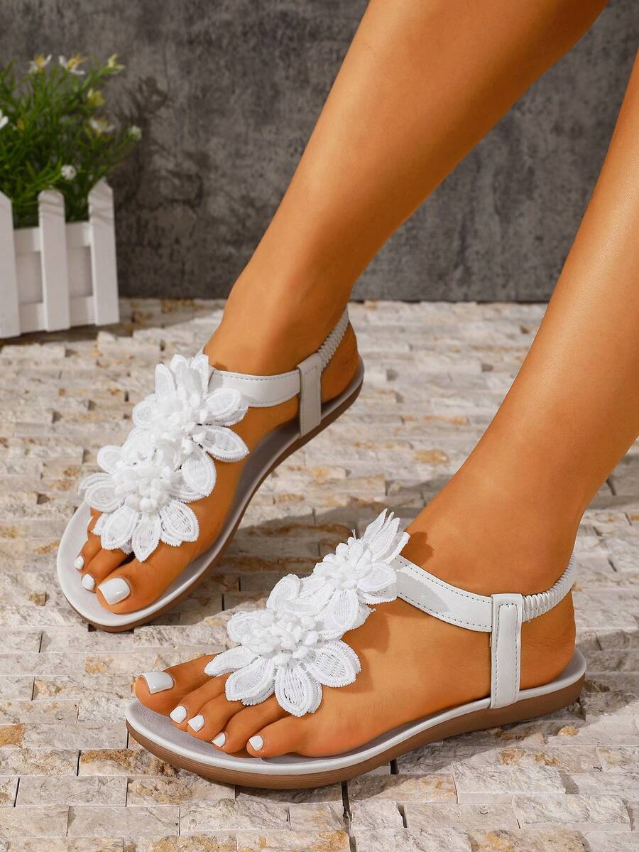 Floréa | Sandales Orthopédiques Fleurs Appliquées