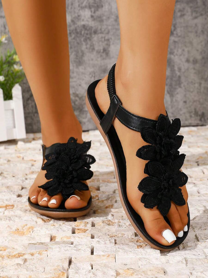 Floréa | Sandales Orthopédiques Fleurs Appliquées