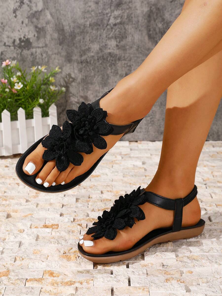Floréa | Sandales Orthopédiques Fleurs Appliquées