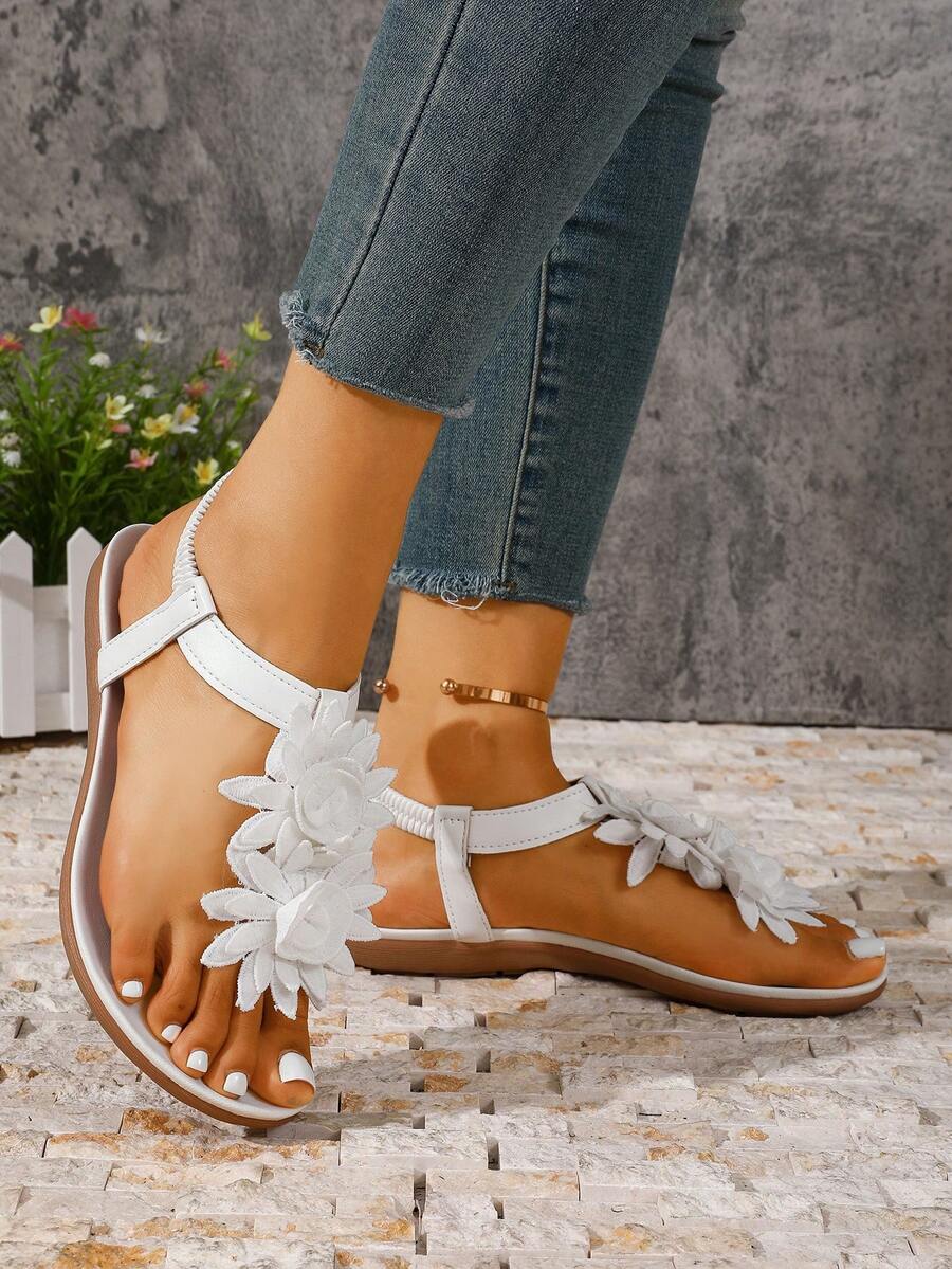 Floréa | Sandales Orthopédiques Fleurs Appliquées