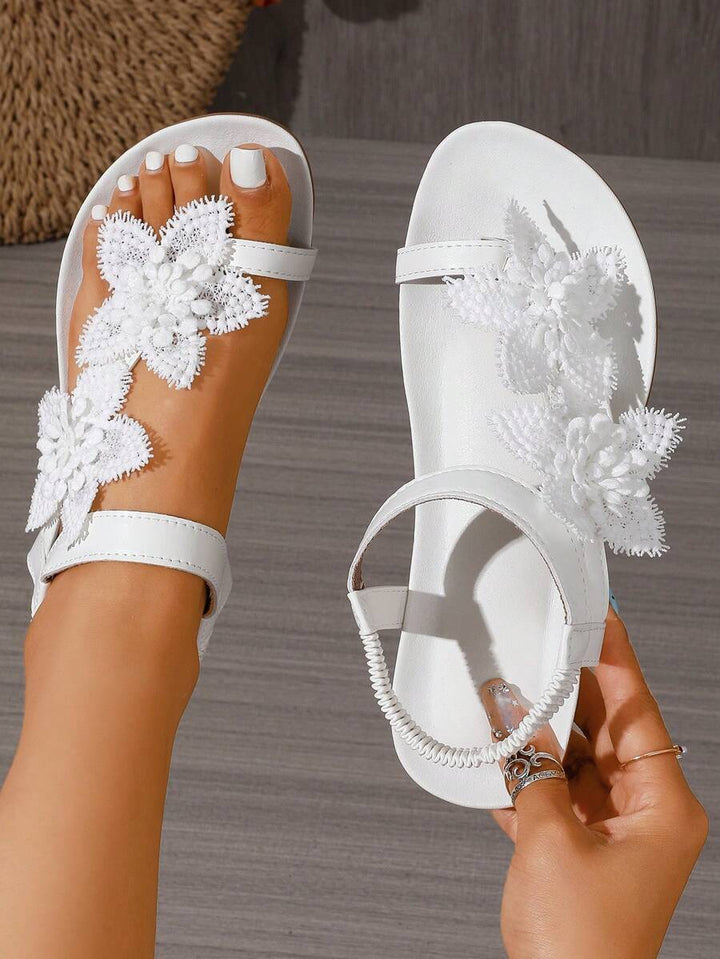 Floréa | Sandales Orthopédiques Fleurs Appliquées