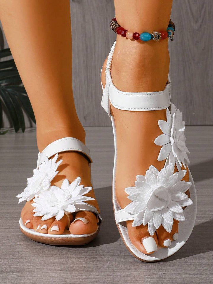 Floréa | Sandales Orthopédiques Fleurs Appliquées