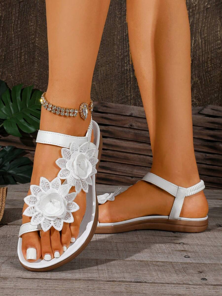 Floréa | Sandales Orthopédiques Fleurs Appliquées