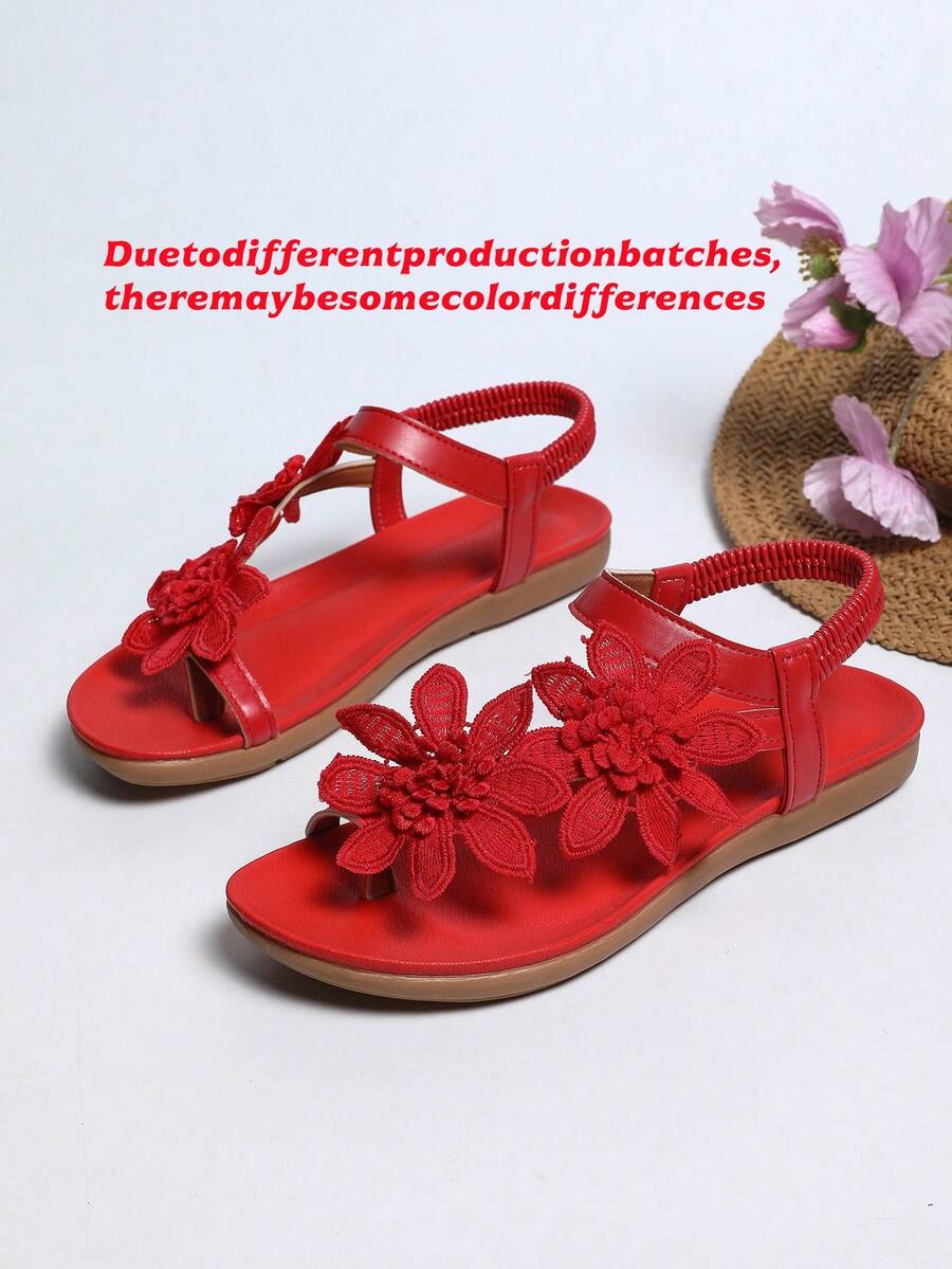 Floréa | Sandales Orthopédiques Fleurs Appliquées
