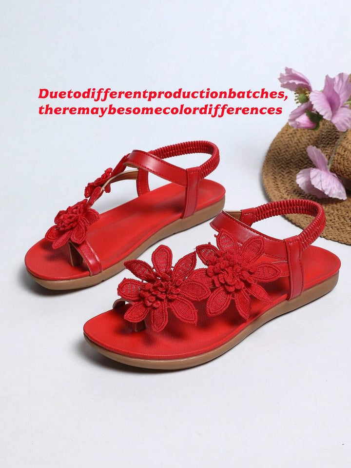 Floréa | Sandales Orthopédiques Fleurs Appliquées