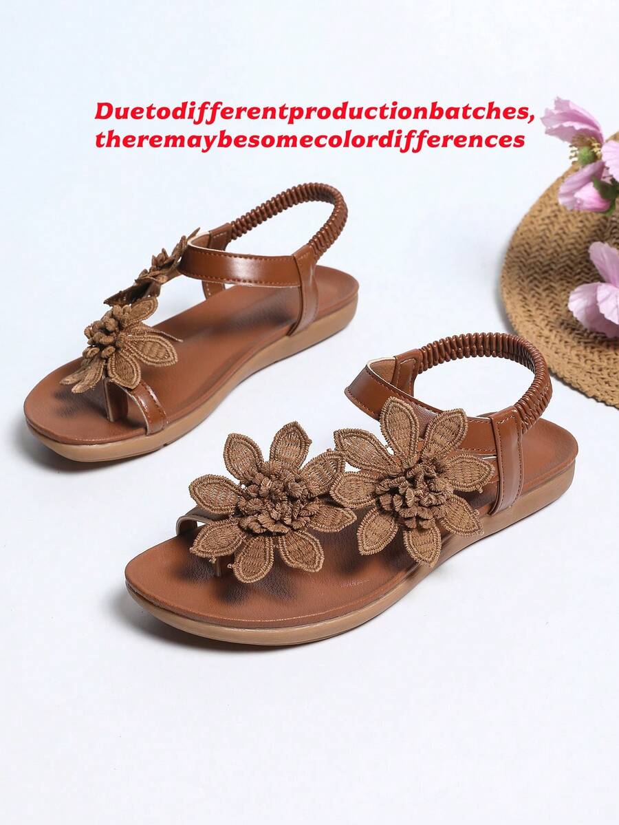 Floréa | Sandales Orthopédiques Fleurs Appliquées