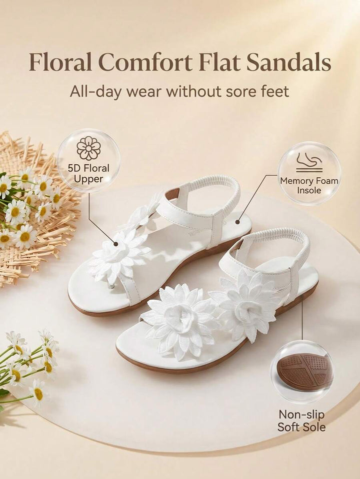 Floréa | Sandales Orthopédiques Fleurs Appliquées