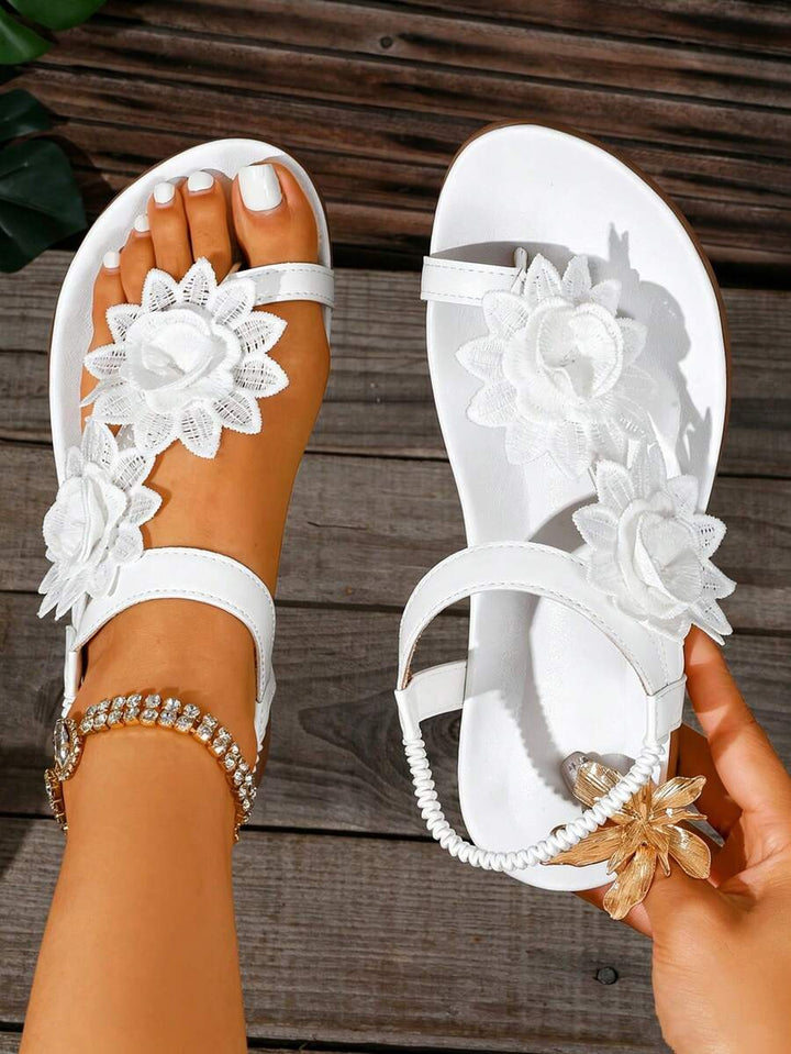 Floréa | Sandales Orthopédiques Fleurs Appliquées
