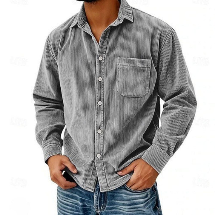 VIRELLE | CHEMISE BOUTONNÉE EN VELOURS CÔTELÉ POUR HOMME