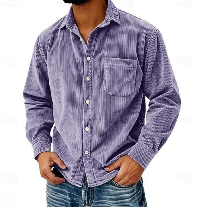 VIRELLE | CHEMISE BOUTONNÉE EN VELOURS CÔTELÉ POUR HOMME