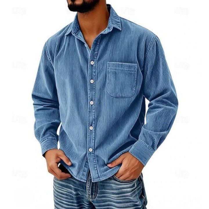 VIRELLE | CHEMISE BOUTONNÉE EN VELOURS CÔTELÉ POUR HOMME