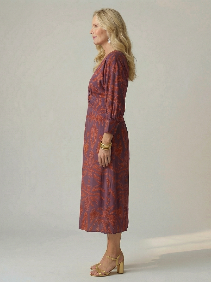 VIRELLE | Robe Midi Wrap Naturelle Lune