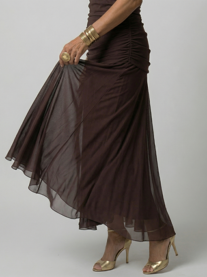 DELACROIX | Robe Midi Décontractée à Épaules Dénudées Calen