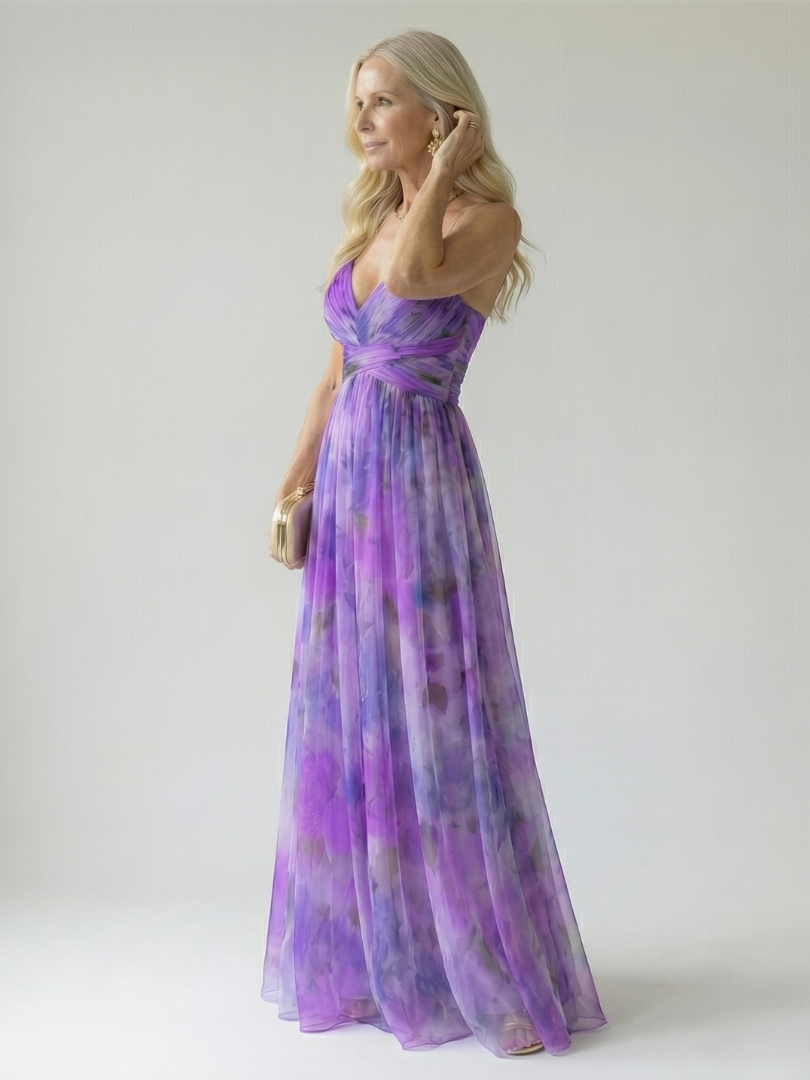 VIRELLE | Robe Maxi à Enveloppe Douce Isel