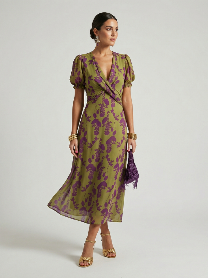 VIRELLE | Robe Midi Florale Détendue Virel