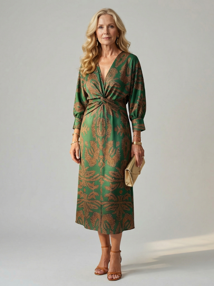 VIRELLE | Robe Midi Wrap Naturelle Lune